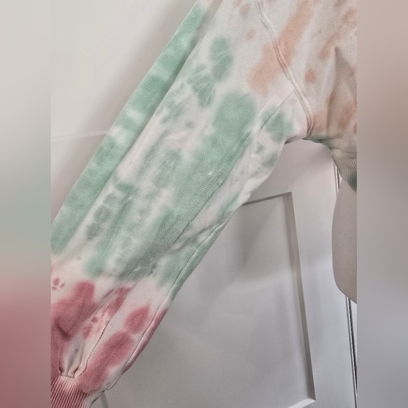 Aeropastale Tie-Dye Hoodie Sweatshirt - Pink, Green, Cream - Picture 5 of 12